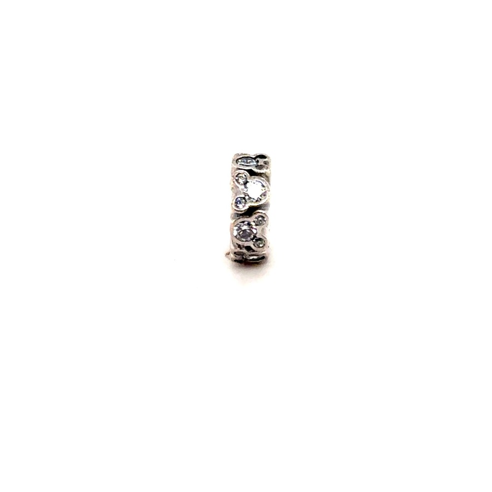 Pandora Mickey Mouse Sparkling Silhouette Spacer Charm S925 Silver 791463CZ - Picture 2 of 4